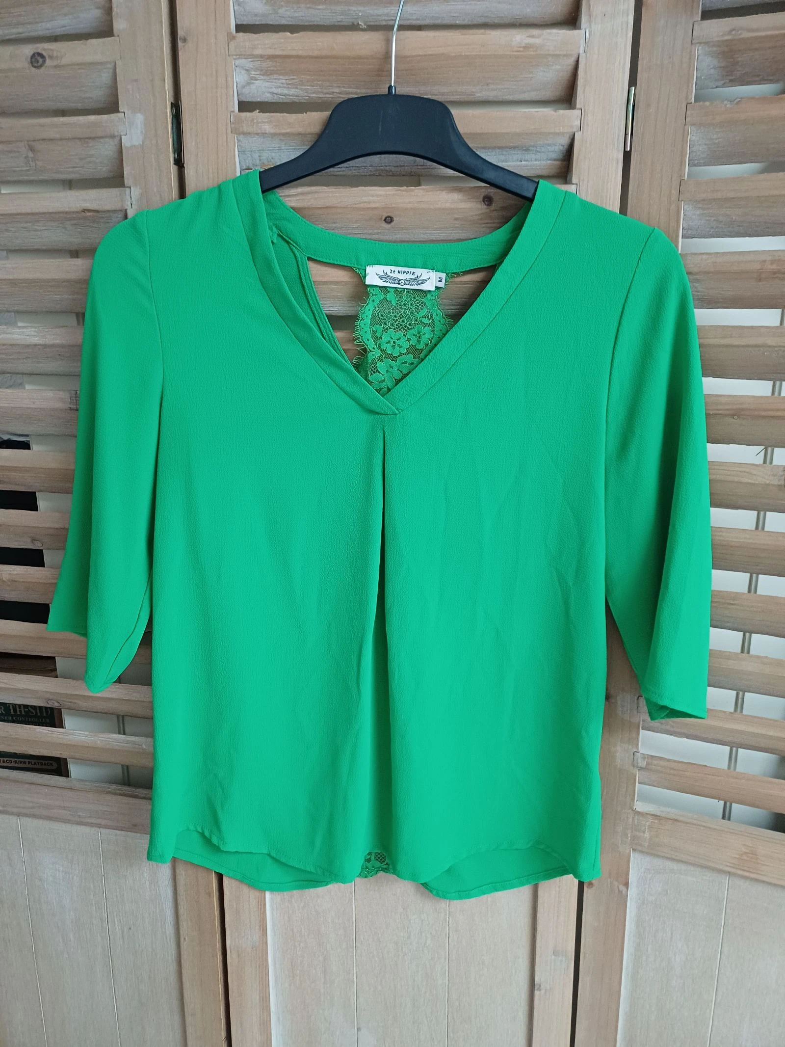Belle blouse couleur verte manches 3/4 - It Hippie 38